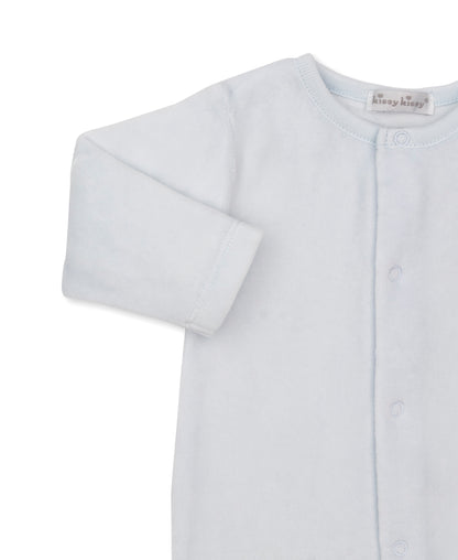 Toot Toot Embroidered Velour Footie