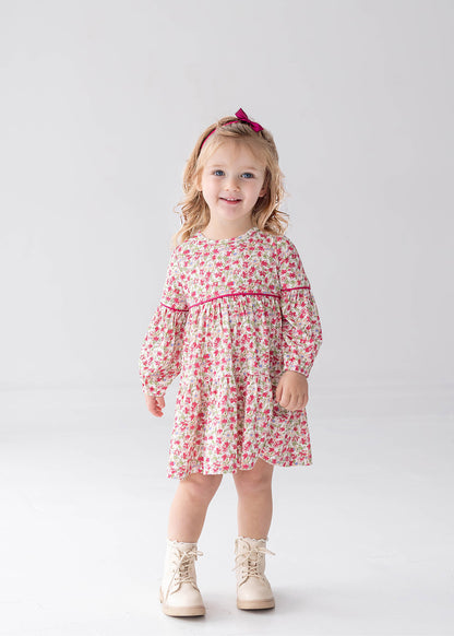 Caroline Dress: Pink Floral