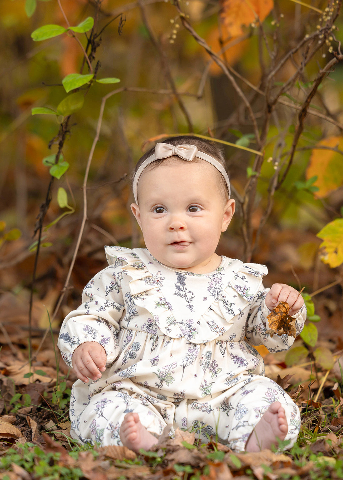 Gracie Romper: Purple Floral