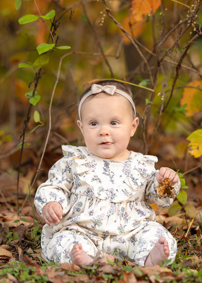 Gracie Romper: Purple Floral