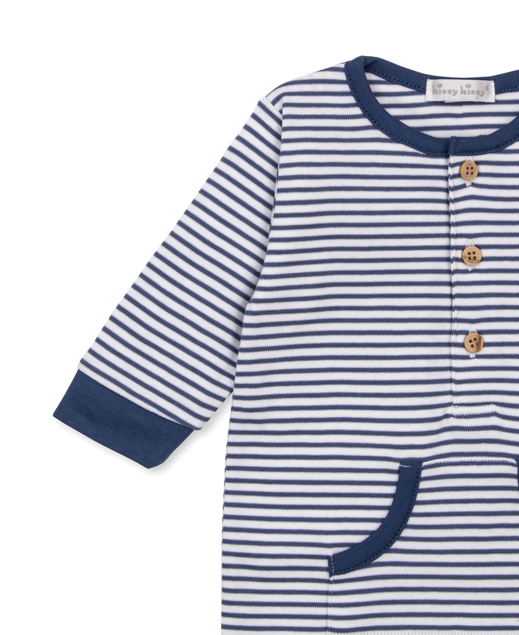 Demo Construction Navy/White Stripe Playsuit