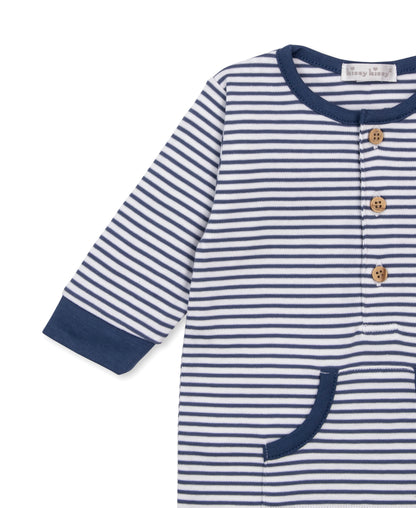 Demo Construction Navy/White Stripe Playsuit