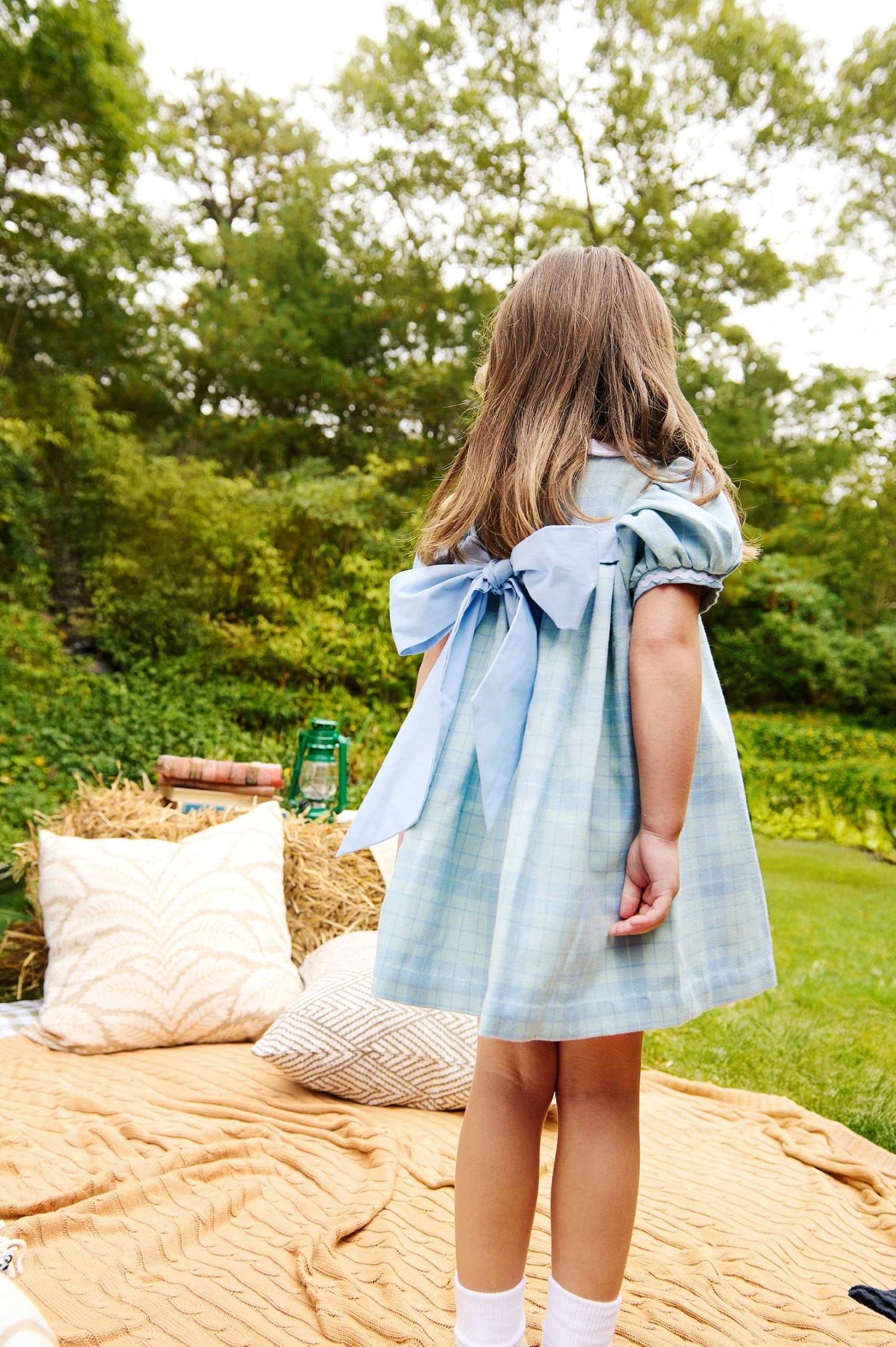 TBBC Mary Dal Dress - Woven Yarn: Audubon Park Plaid/Sarasota Sky