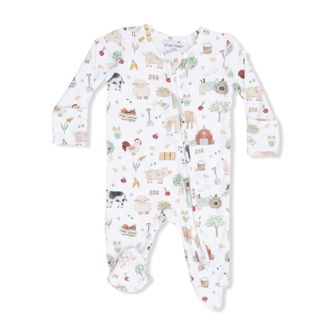 Cute Farm Animals Uni 2 Way Zipper Footie
