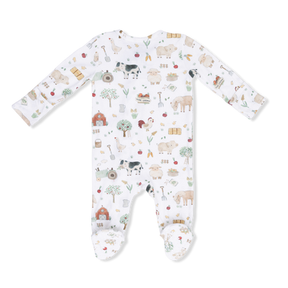 Cute Farm Animals Uni 2 Way Zipper Footie