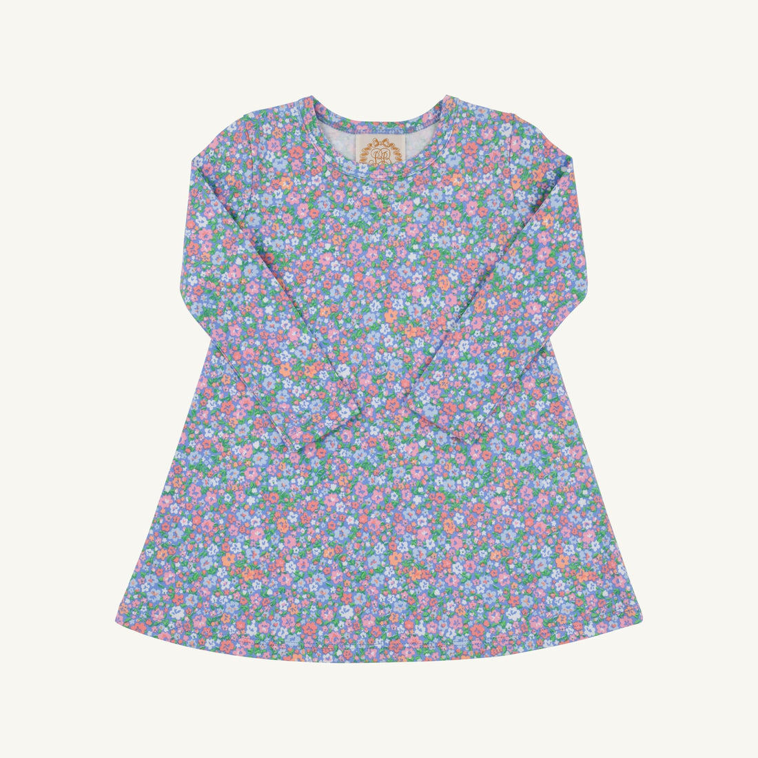 TBBC Long Sleeve Polly Play Dress: Mountain Brook Mini Floral (Parrot Cay Coral)