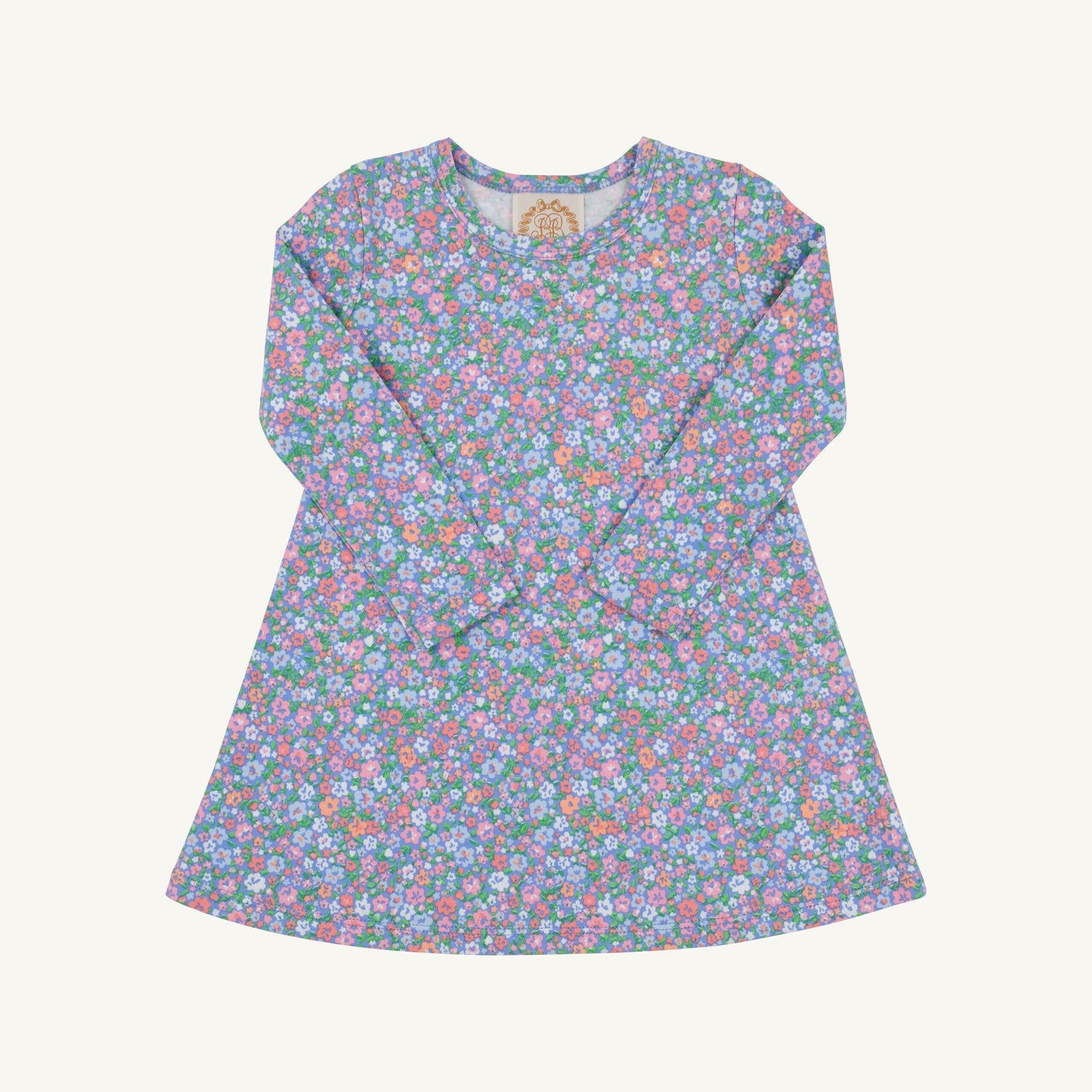 TBBC Long Sleeve Polly Play Dress: Mountain Brook Mini Floral (Parrot Cay Coral)