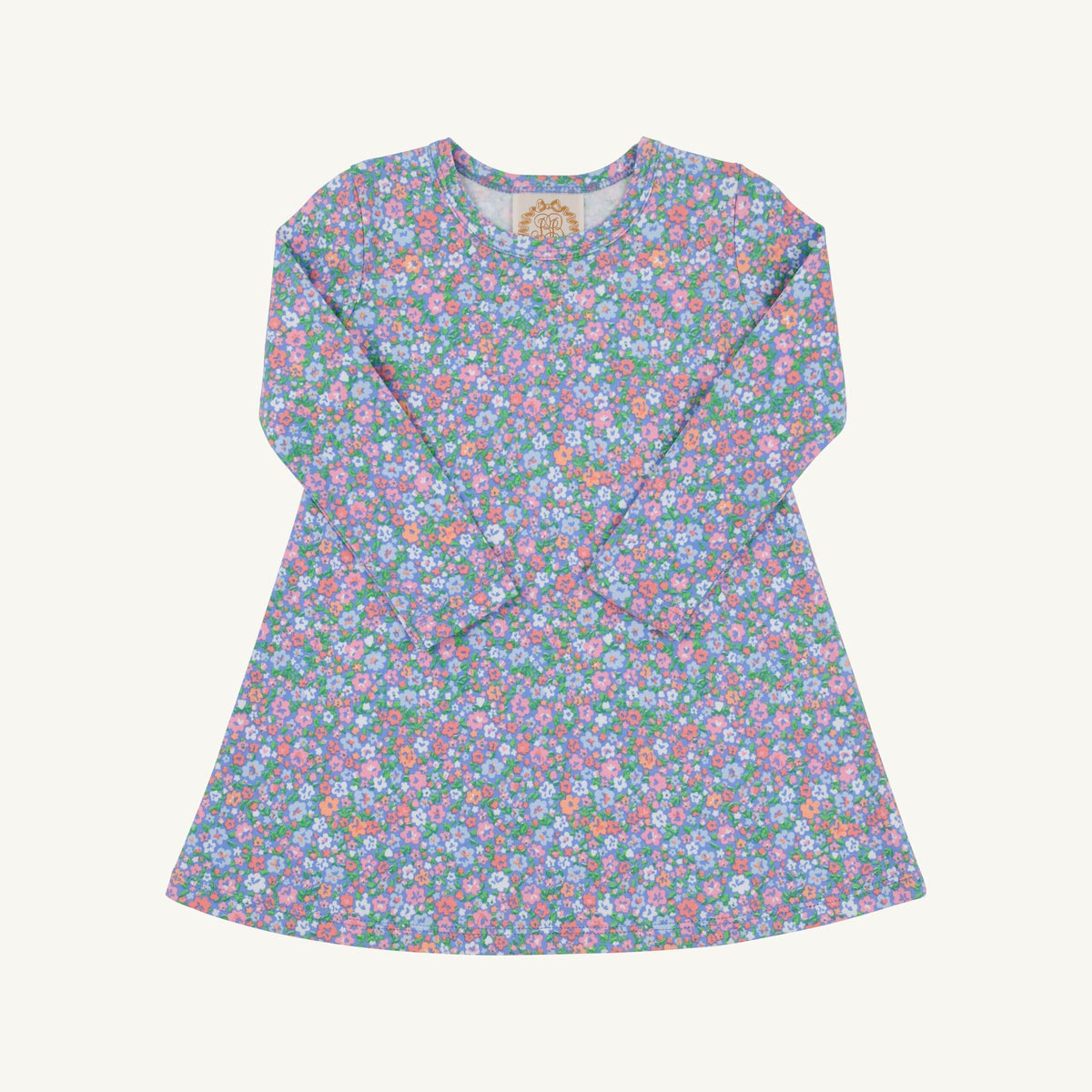TBBC Long Sleeve Polly Play Dress: Mountain Brook Mini Floral (Parrot Cay Coral)
