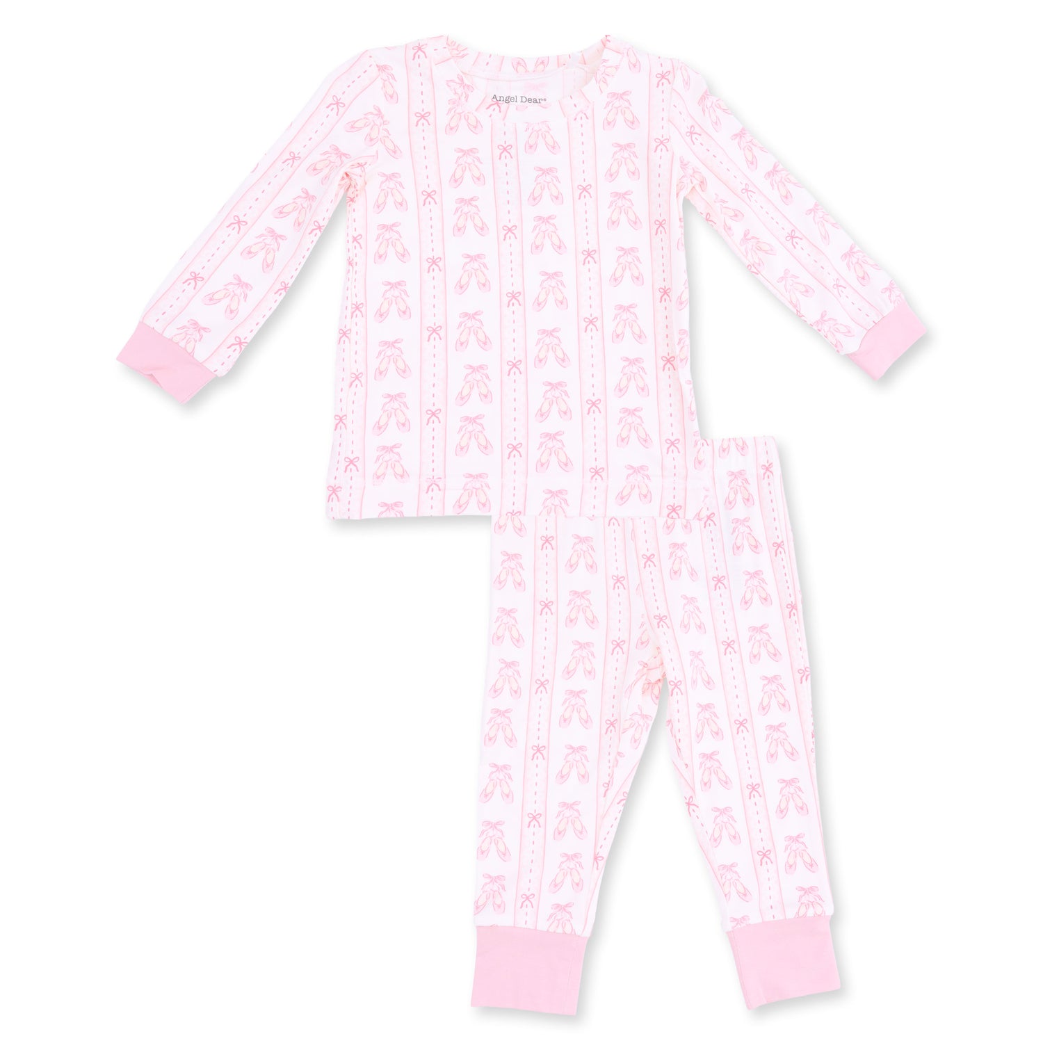 Ballet Shoes Ribbon Stripe Long Sleeve Loungewear Set