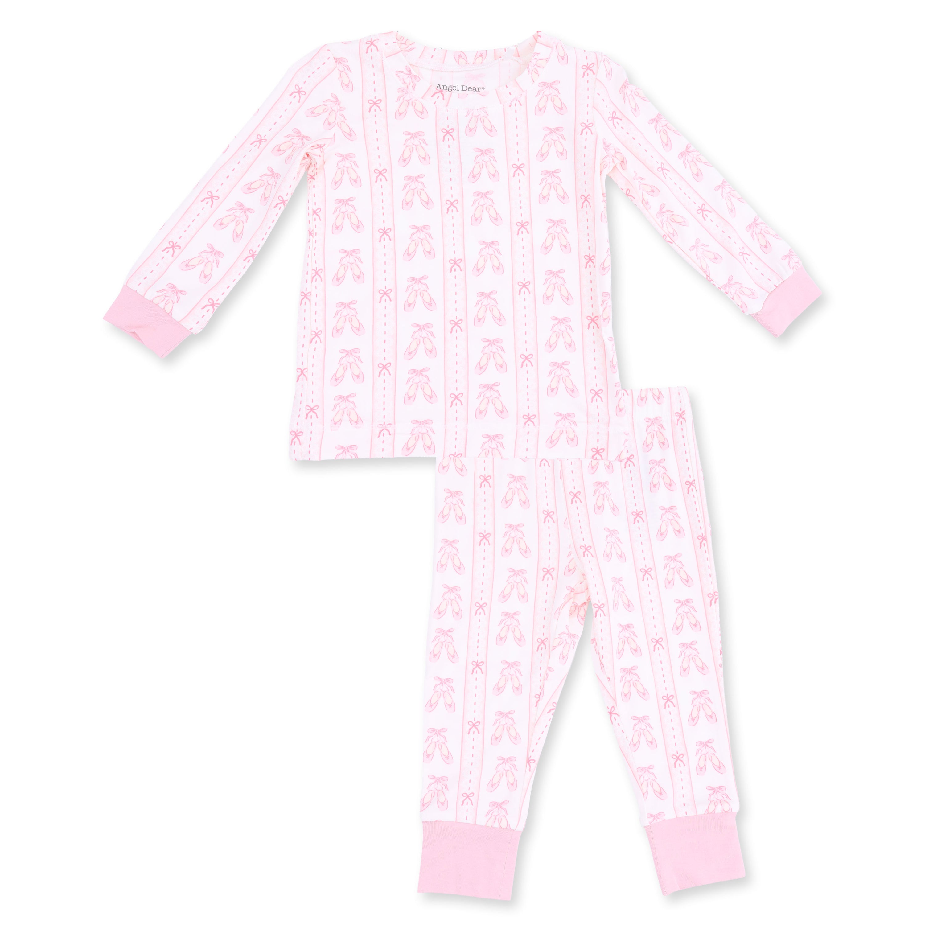 Ballet Shoes Ribbon Stripe Long Sleeve Loungewear Set
