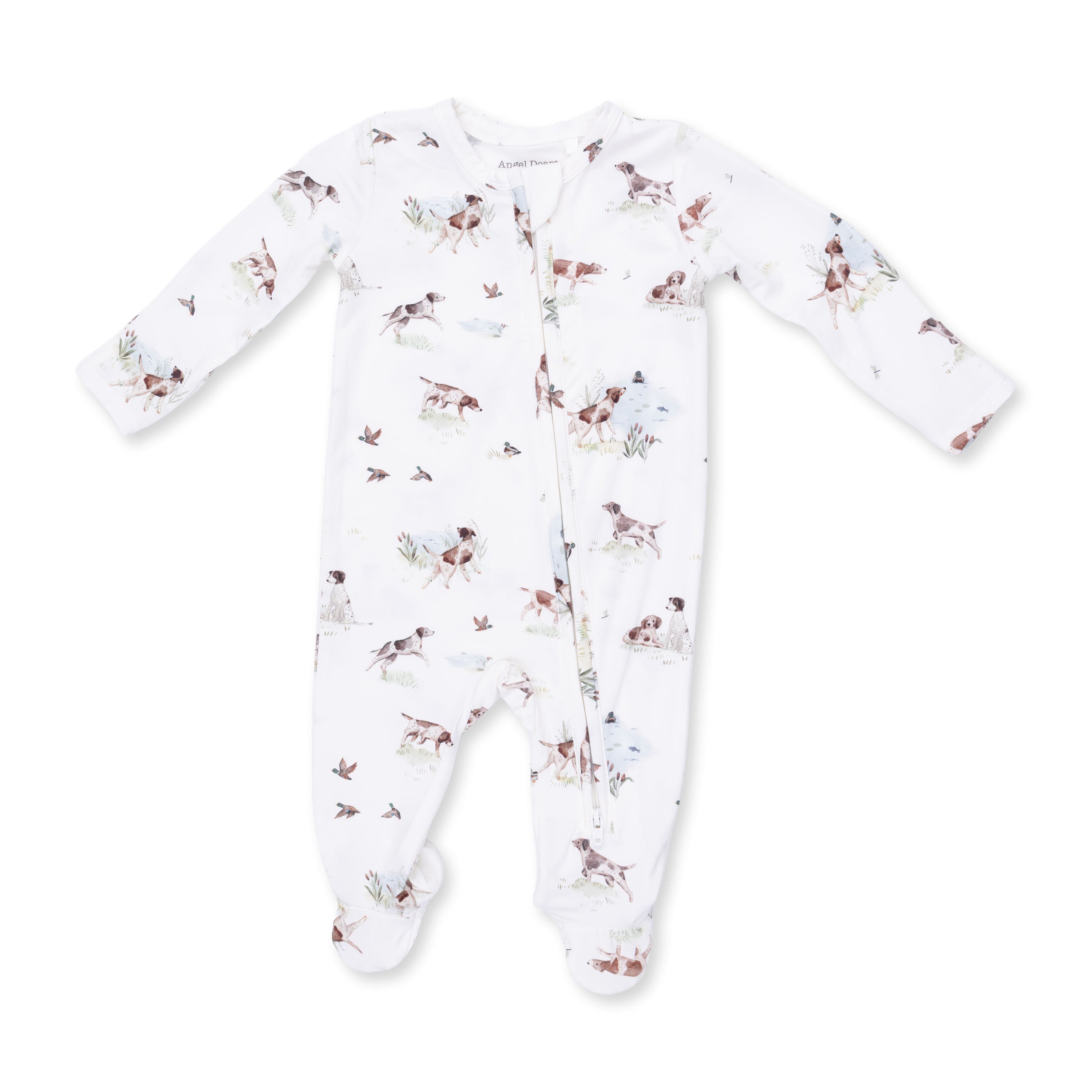 Pointer Pups And Duck Buddies 2 Way Zipper Footie