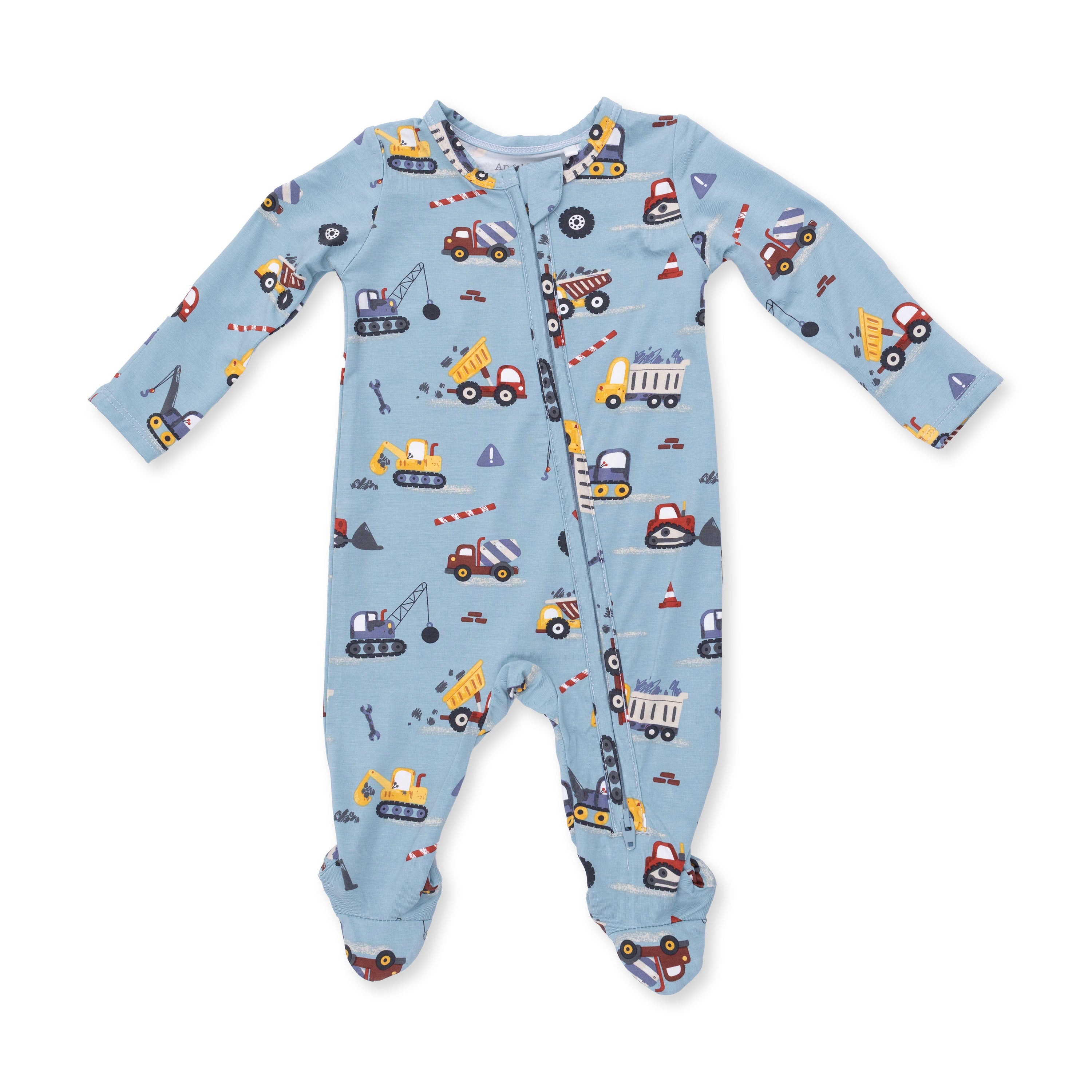 Crayon Construction 2 Way Zipper Footie