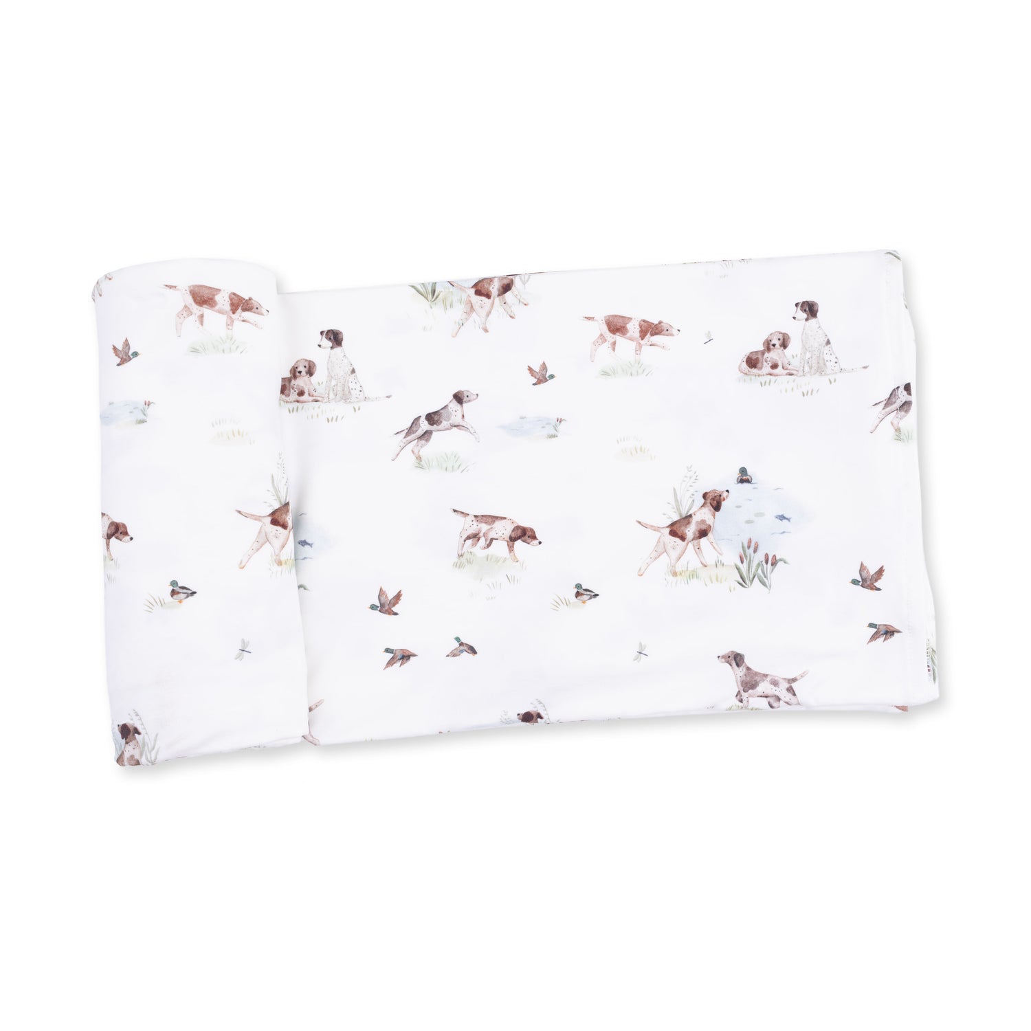 Pointer Pups And Duck Buddies Swaddle Blanket