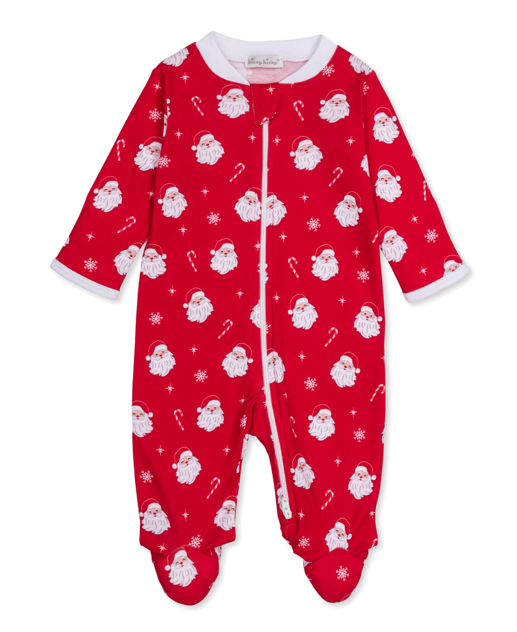 Christmas Santas Zipper Footie