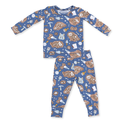 Glow In The Dark Dino Dig Long Sleeve Loungewear Set