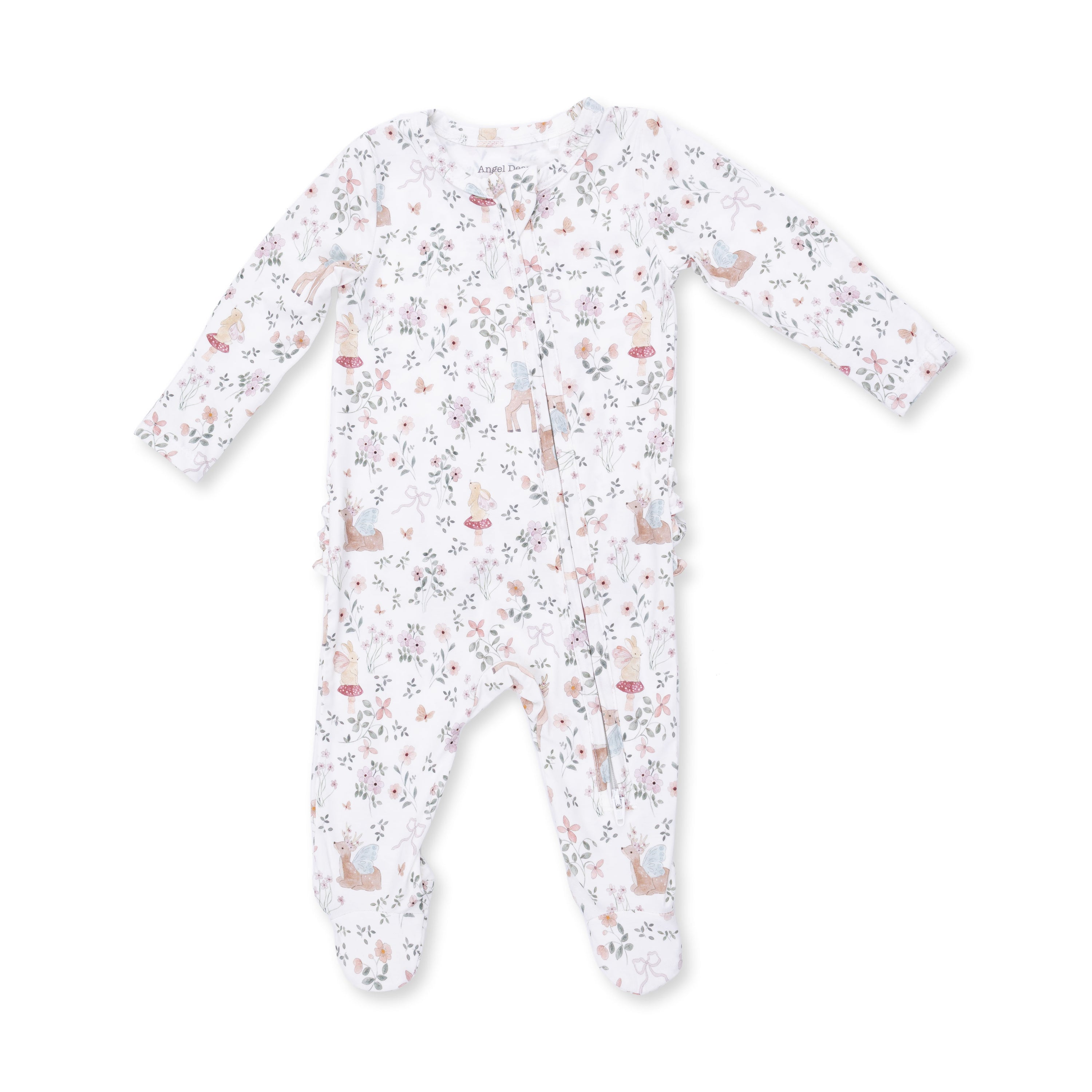 Enchanted Woodland 2 Way Ruffle Back Zipper Footie