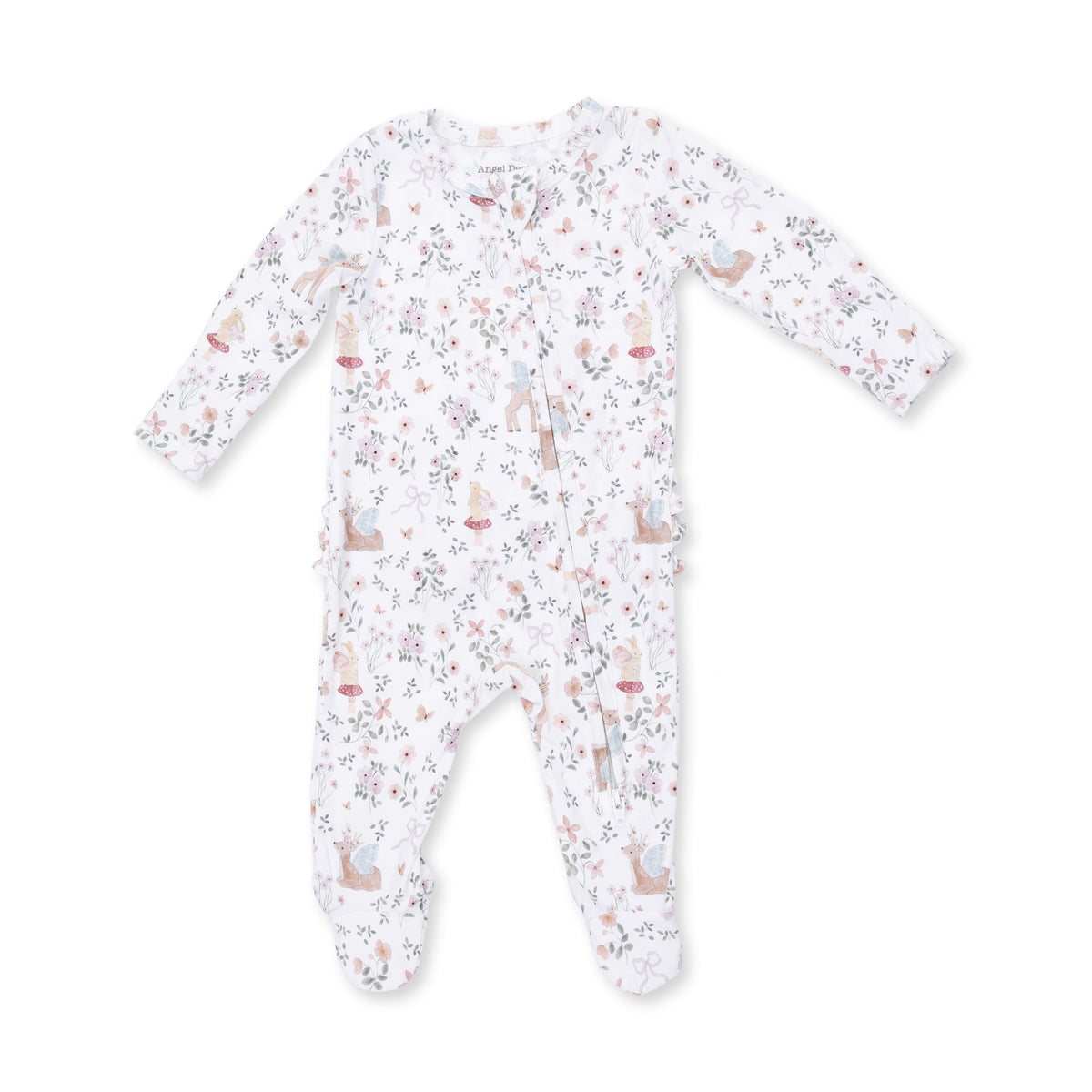 Enchanted Woodland 2 Way Ruffle Back Zipper Footie