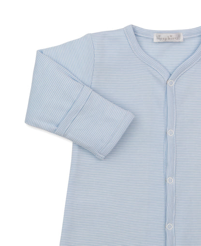 Gingham Rockers Embroidered Converter Gown: Light Blue