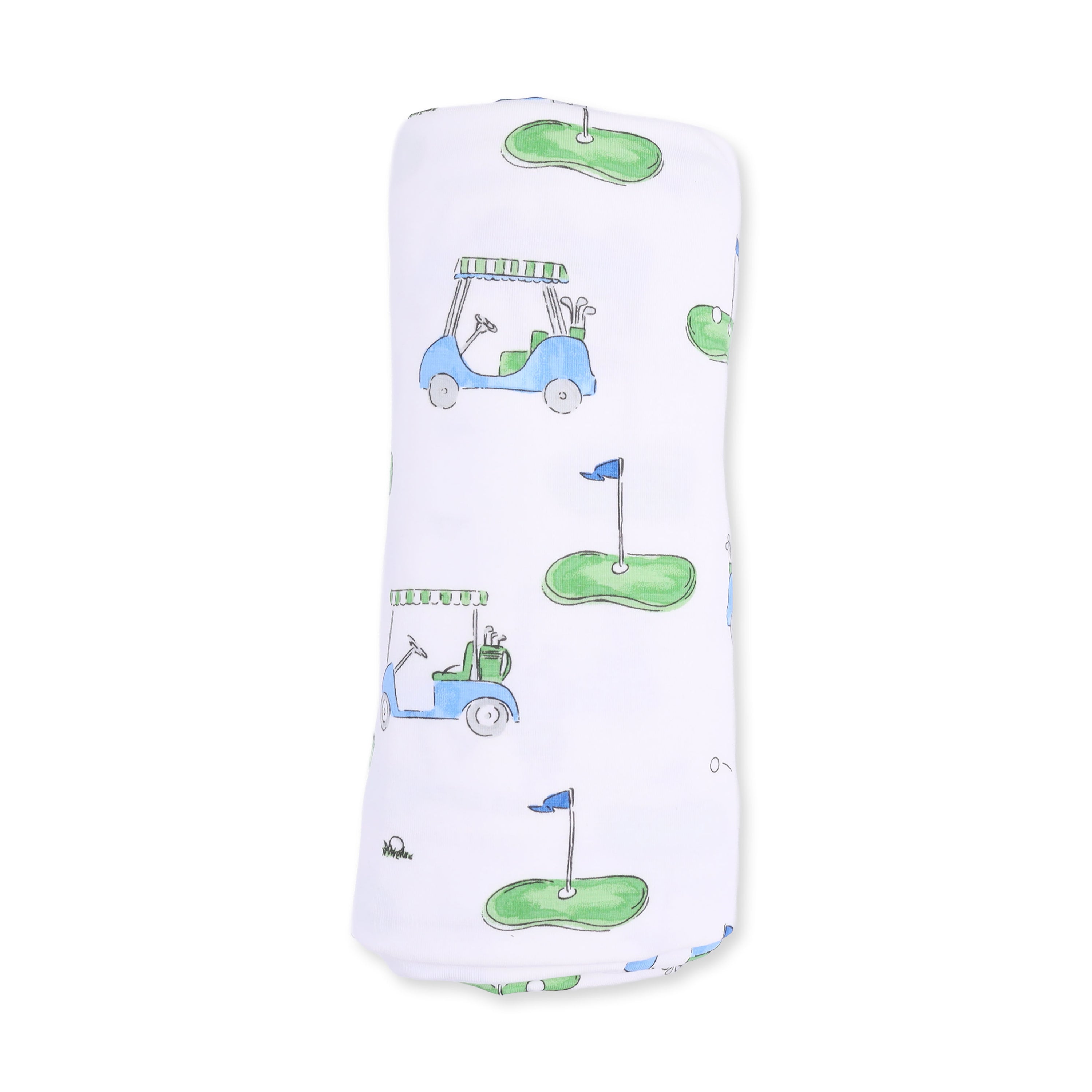 Golf Carts Blue Swaddle Blanket