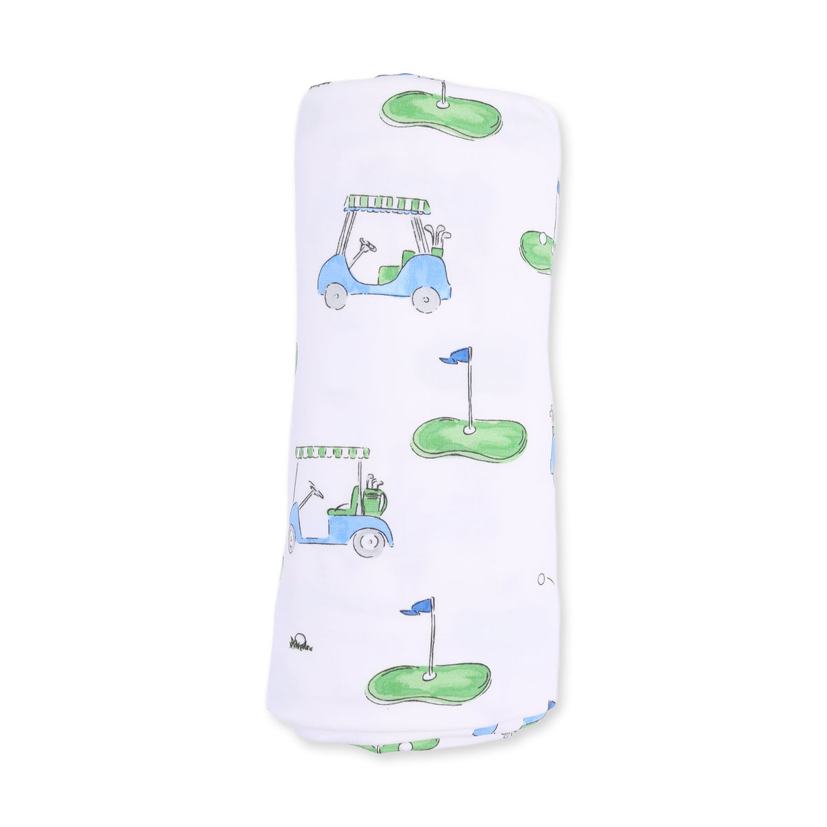 Golf Carts Blue Swaddle Blanket