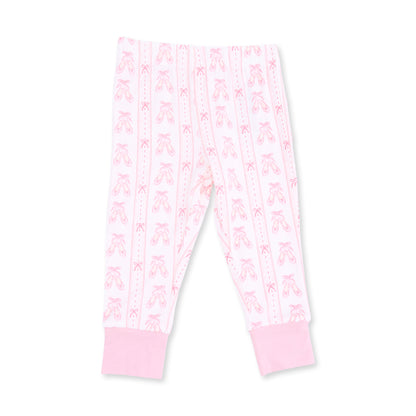 Ballet Shoes Ribbon Stripe Long Sleeve Loungewear Set