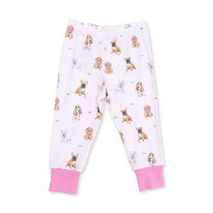 Bestie Dogs Pink Short Sleeve Loungewear Set
