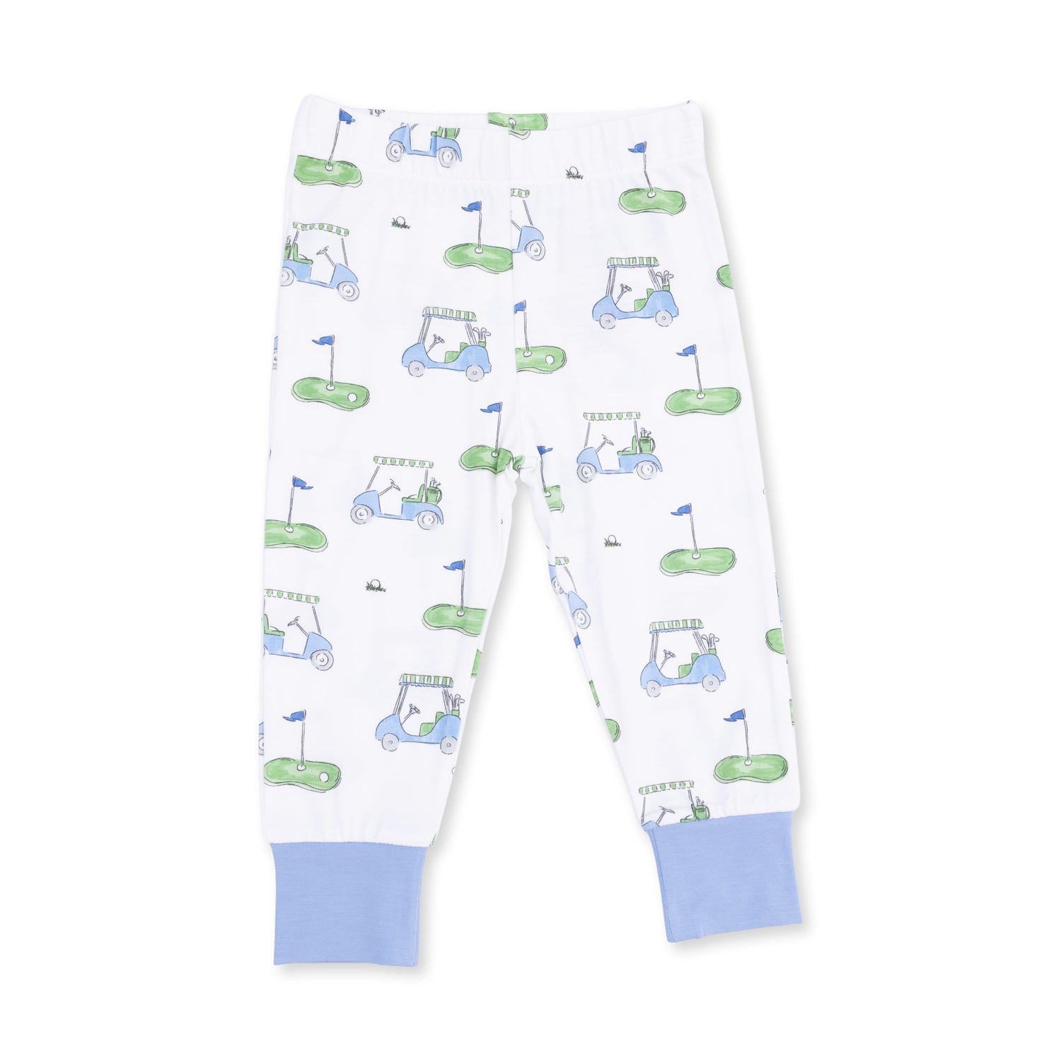 Golf Carts Blue Short Sleeve Loungewear Set