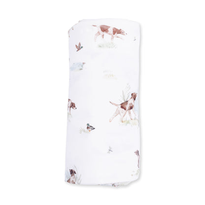 Pointer Pups And Duck Buddies Swaddle Blanket