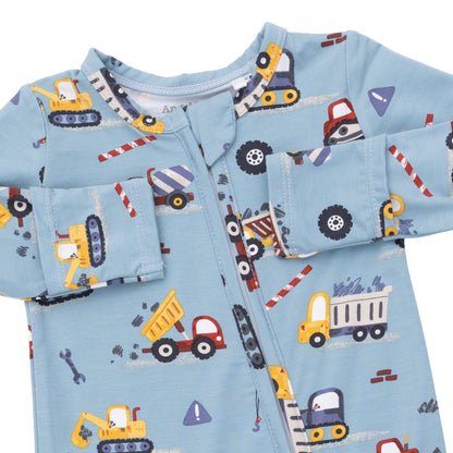 Crayon Construction 2 Way Zipper Footie