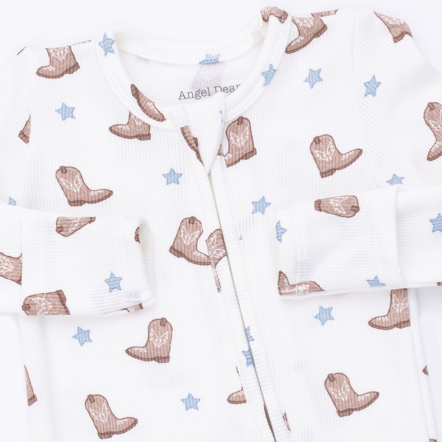 Mini Cowboy Boots 2 Way Zipper Footie