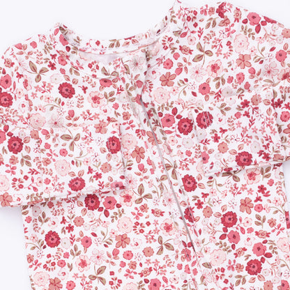 Serene Floral 2 Way Ruffle Back Zipper Footie $17.00 $36.00 MSRP