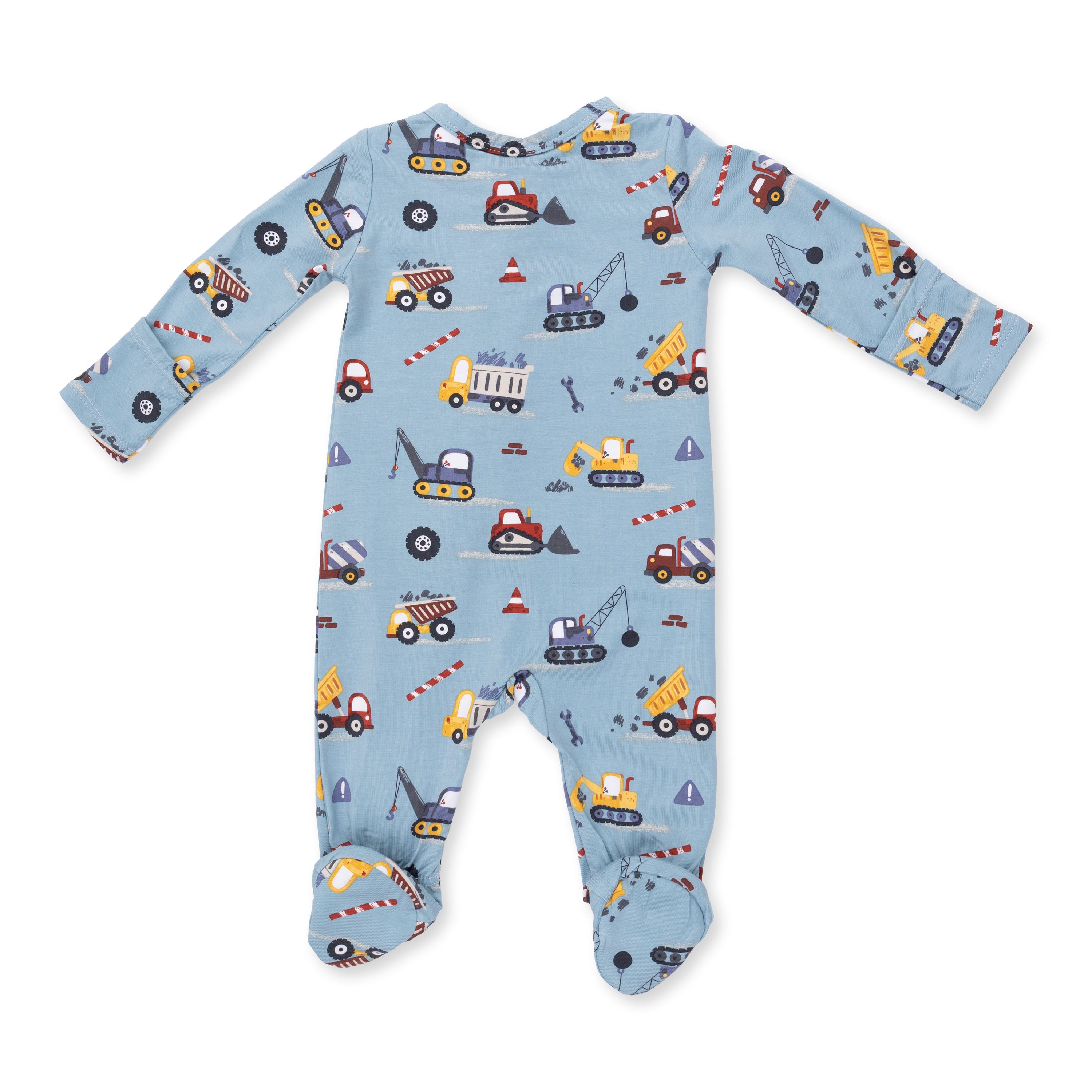Crayon Construction 2 Way Zipper Footie