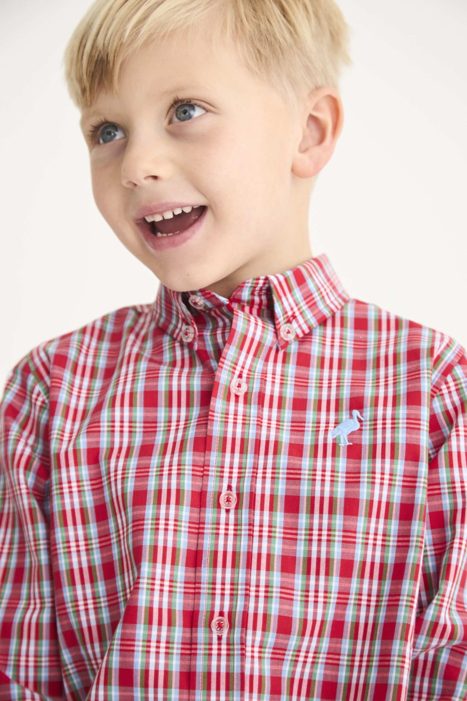 TBBC Deans List Dress Shirt: Woodspoint Plaid/Barrington Blue