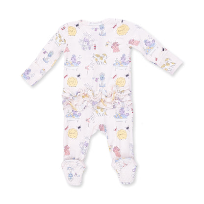 Spa Dogs 2 Way Ruffle Back Zipper Footie