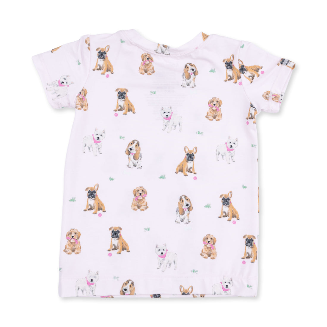 Bestie Dogs Pink Short Sleeve Loungewear Set