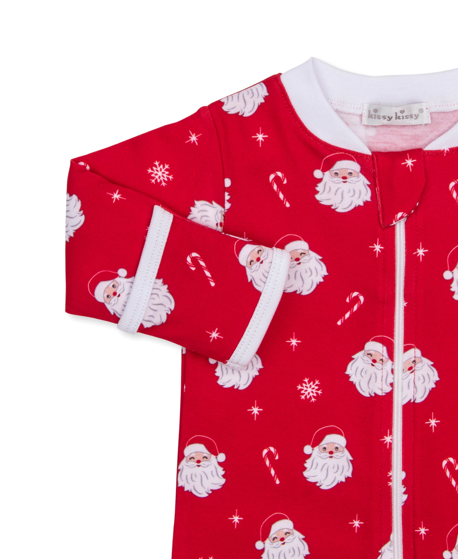 Christmas Santas Zipper Footie