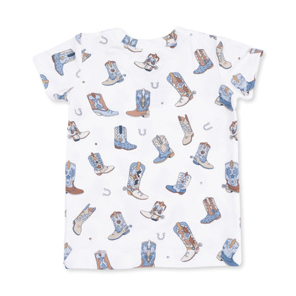 Buckaroo Boots Short Sleeve Loungewear Set