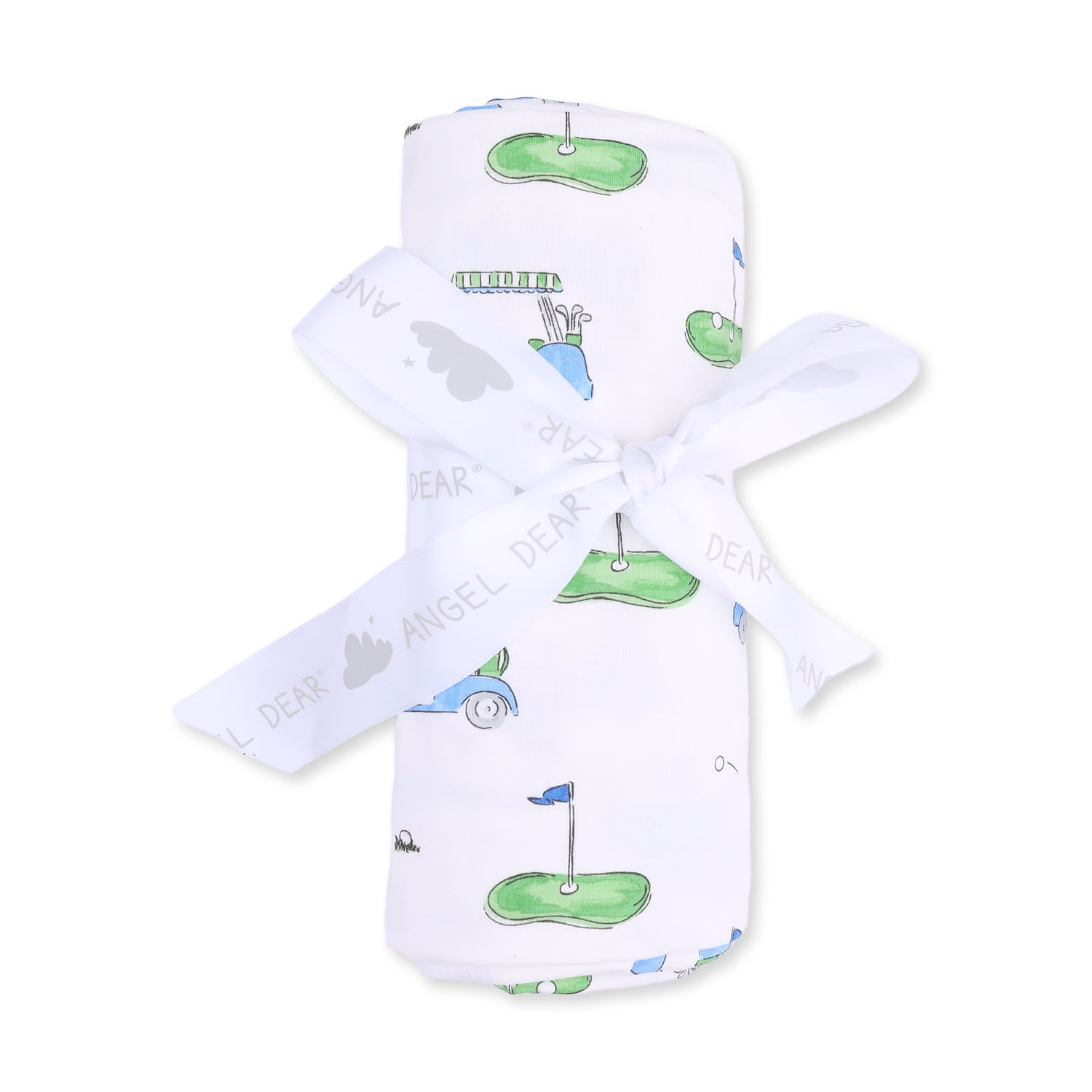 Golf Carts Blue Swaddle Blanket