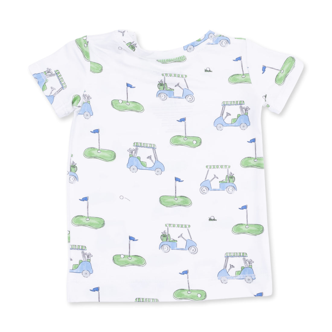 Golf Carts Blue Short Sleeve Loungewear Set