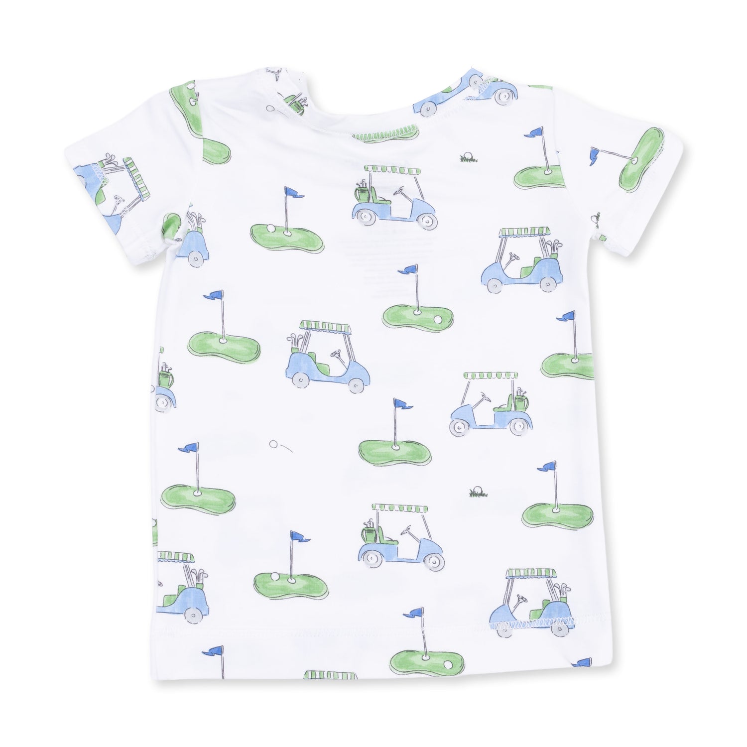 Golf Carts Blue Short Sleeve Loungewear Set