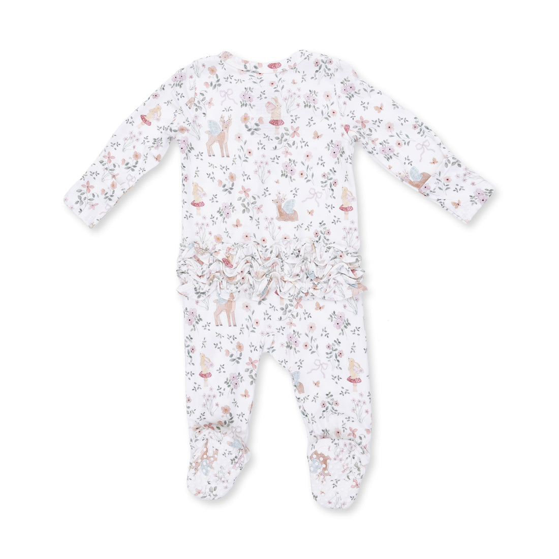 Enchanted Woodland 2 Way Ruffle Back Zipper Footie