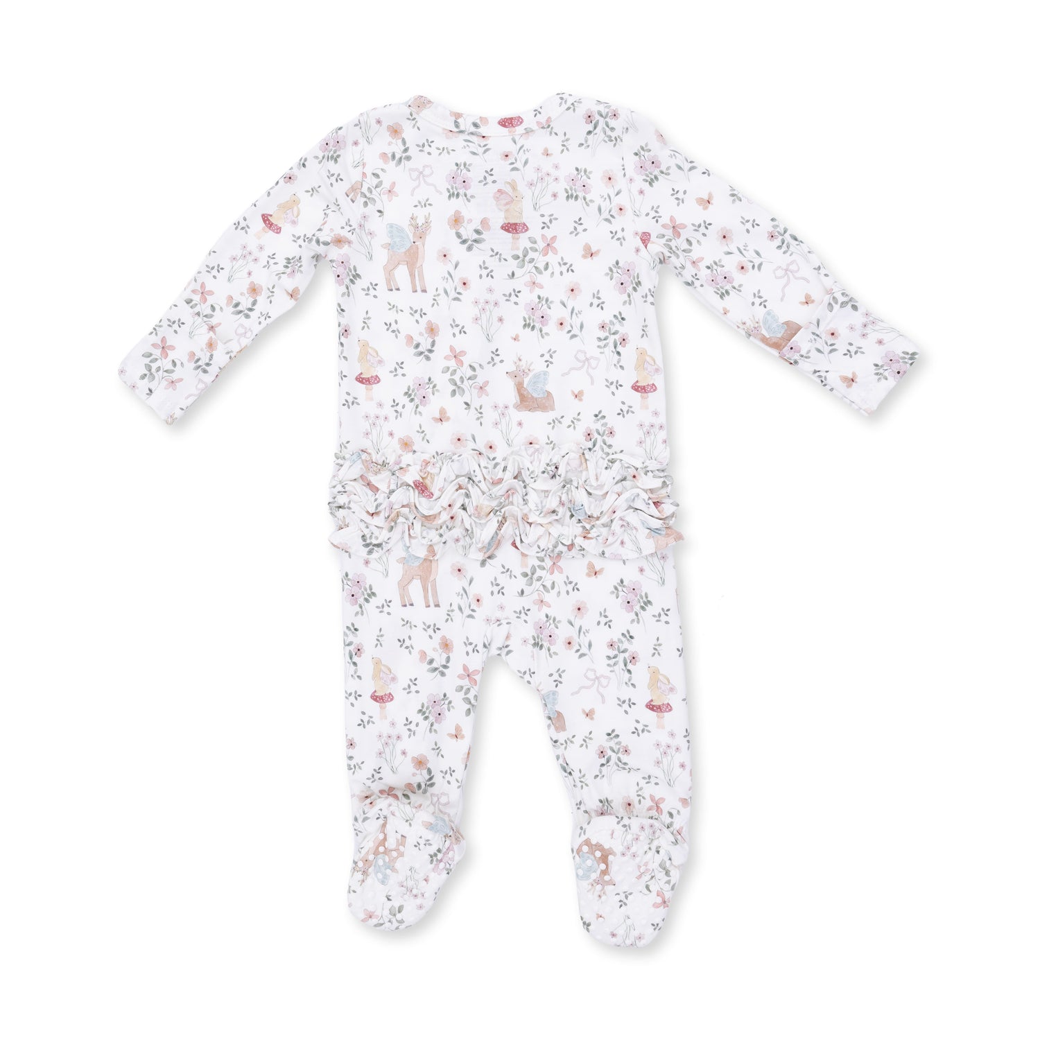 Enchanted Woodland 2 Way Ruffle Back Zipper Footie