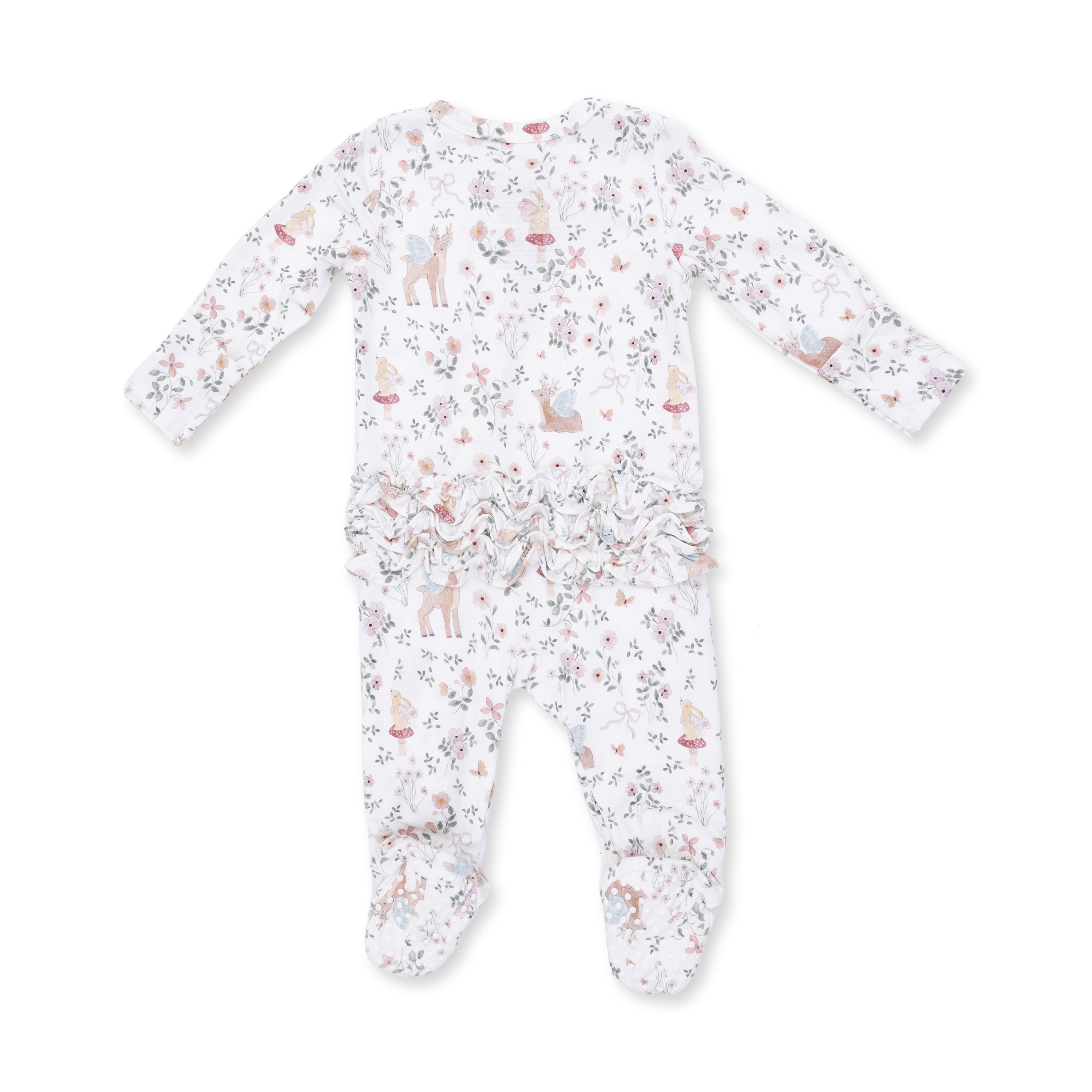 Enchanted Woodland 2 Way Ruffle Back Zipper Footie
