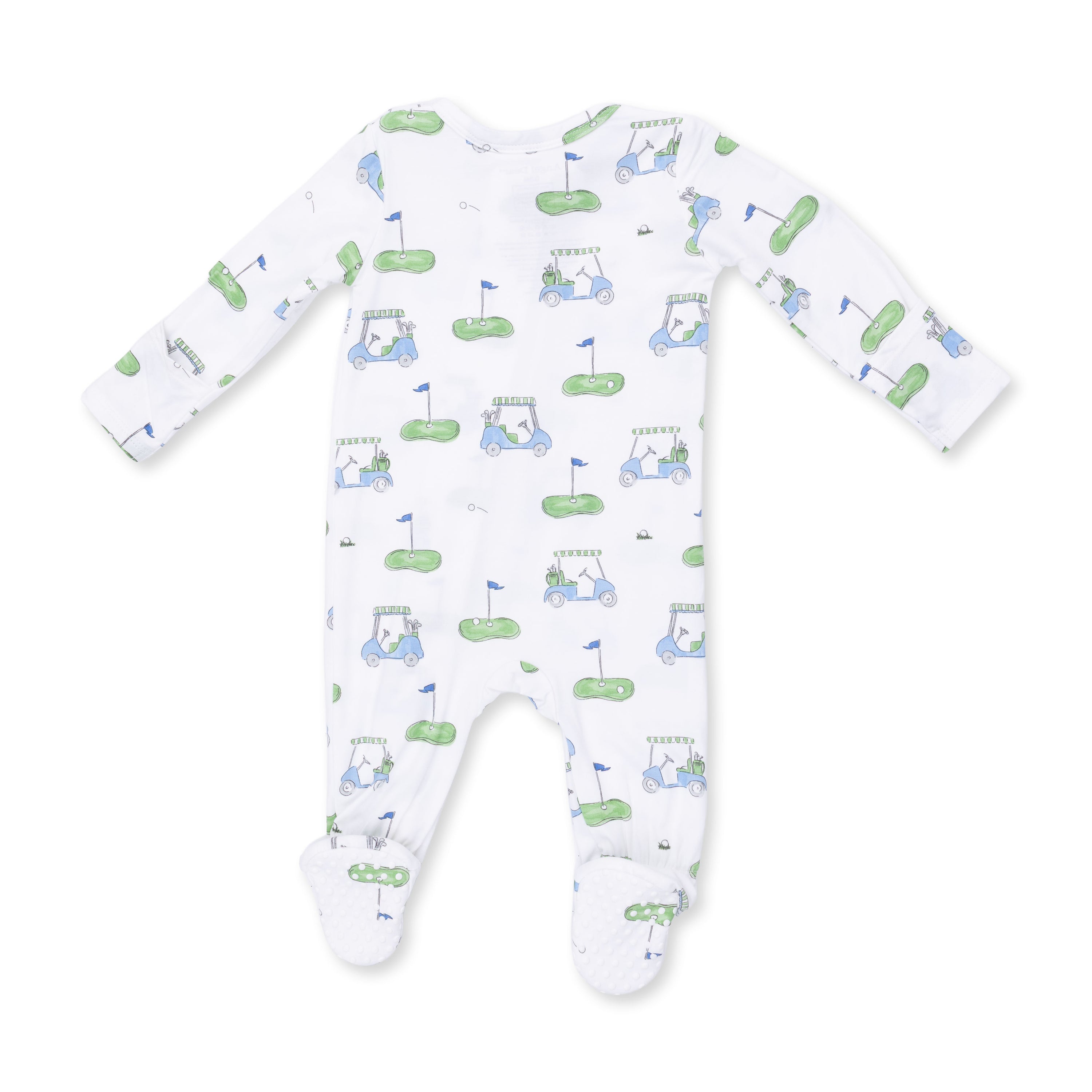 Golf Carts Blue 2 Way Zipper Footie