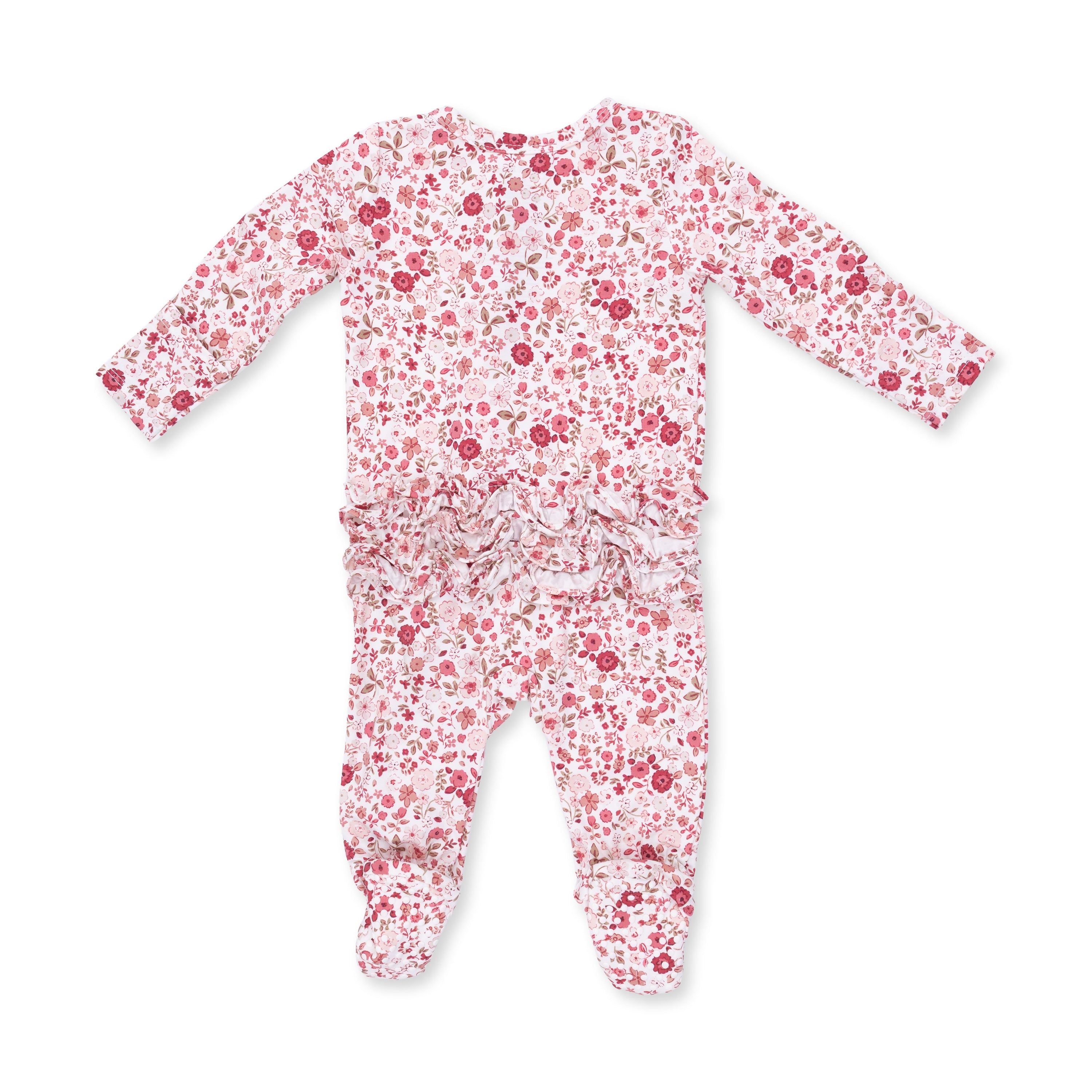Serene Floral 2 Way Ruffle Back Zipper Footie $17.00 $36.00 MSRP