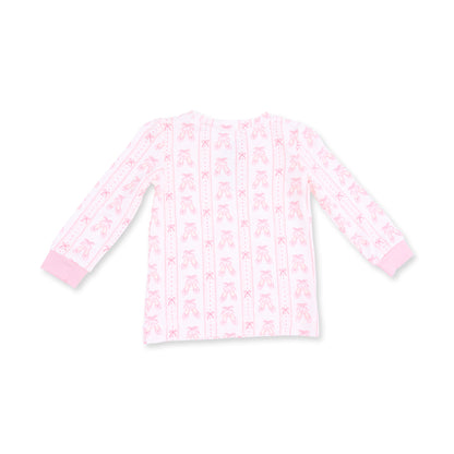 Ballet Shoes Ribbon Stripe Long Sleeve Loungewear Set