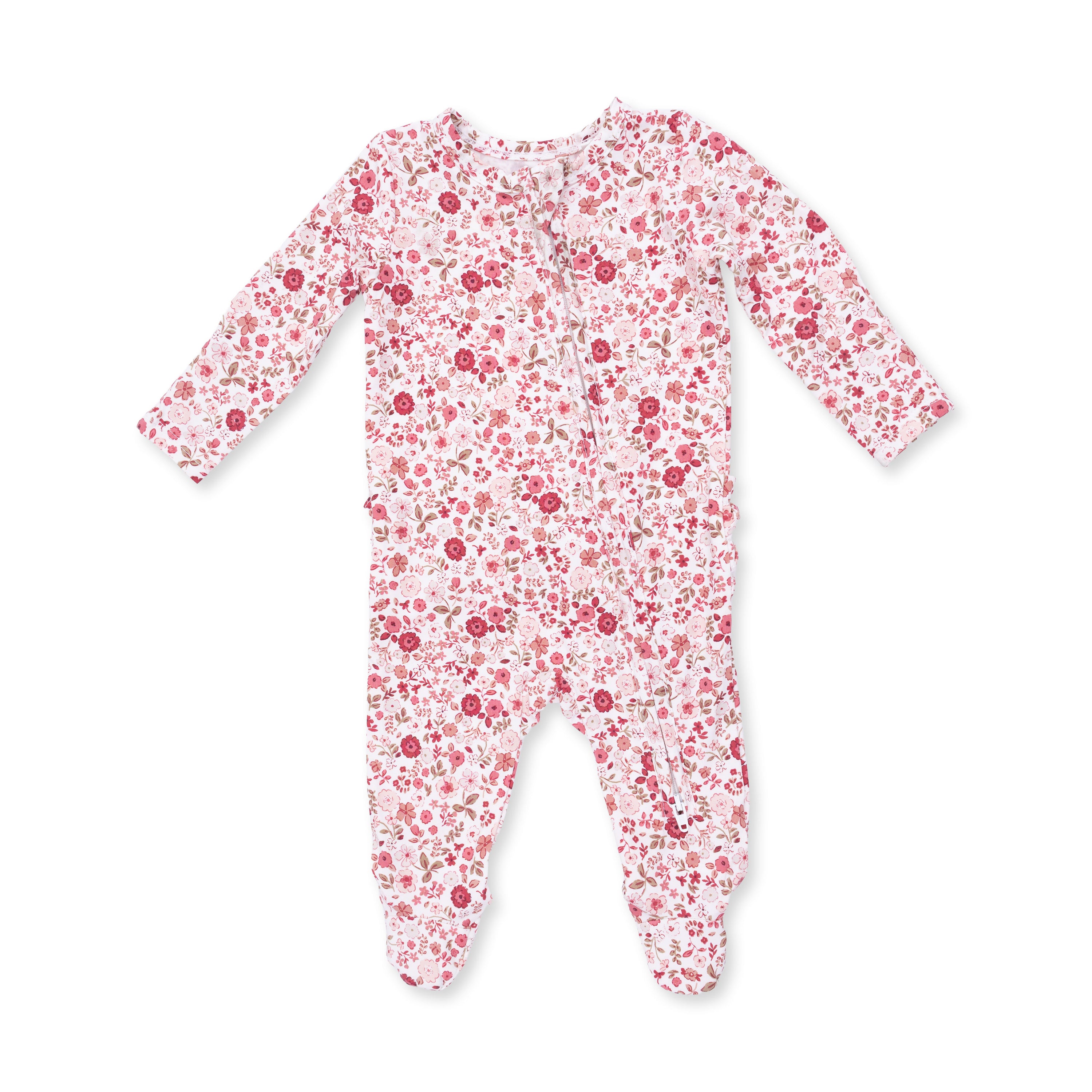 Serene Floral 2 Way Ruffle Back Zipper Footie $17.00 $36.00 MSRP