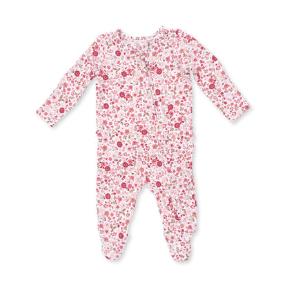 Serene Floral 2 Way Ruffle Back Zipper Footie $17.00 $36.00 MSRP