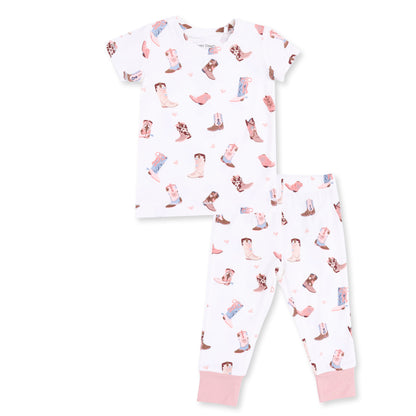 Buckarette Boots Short Sleeve Loungewear Set