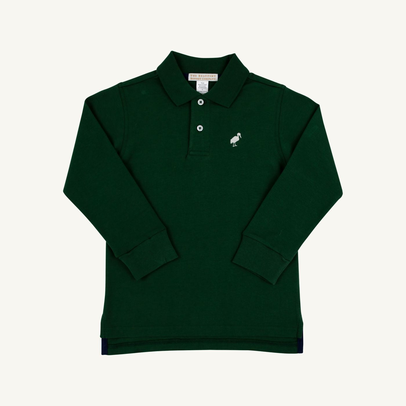 TBBC LS Prim And Proper Polo-pima: Grier Green/Palmetto Pearl